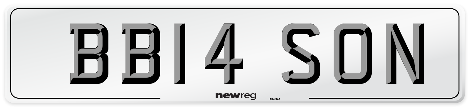 BB14 SON Number Plate from New Reg